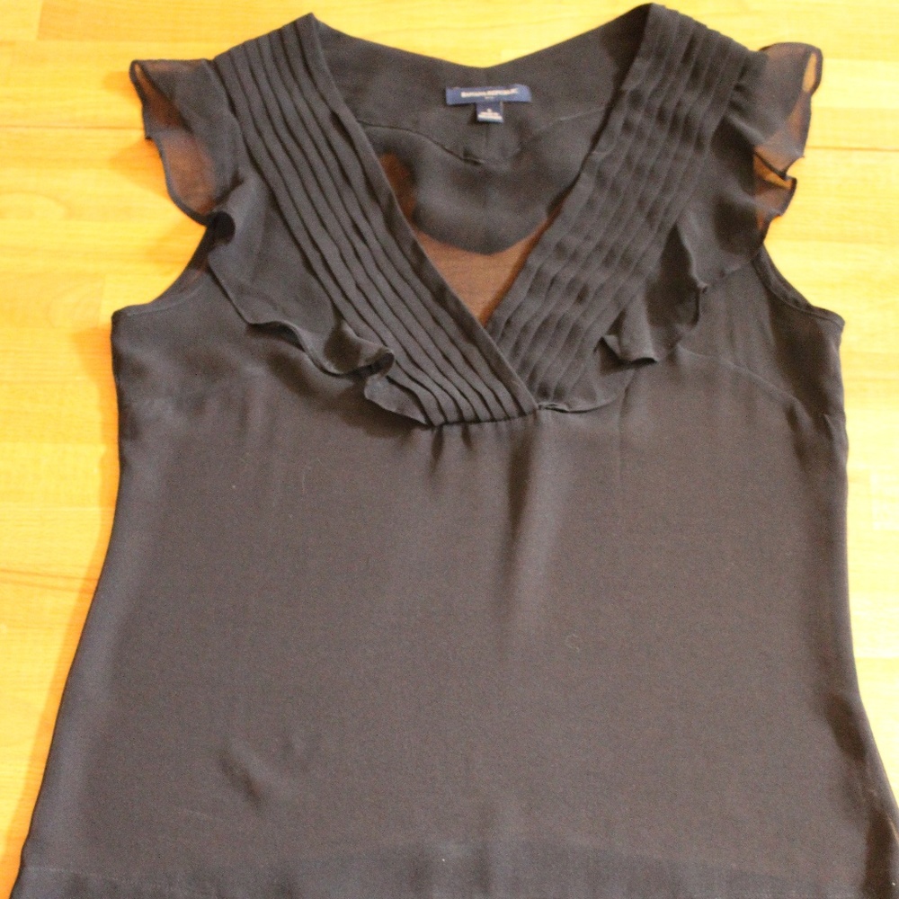Banana Republic Black Sheer Blouse